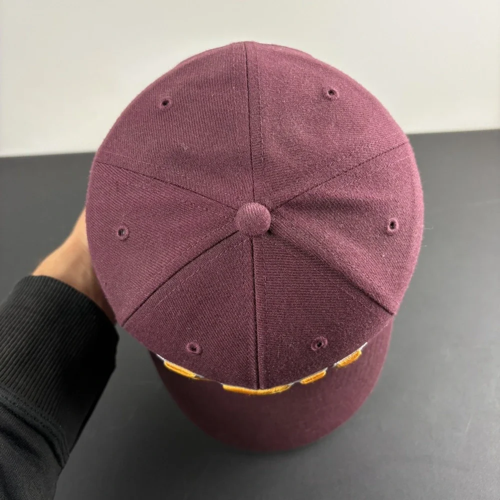 Arizona State Sun Devils Hat Maroon Gold 47 Brand ASU Embroidered Strapback Cap